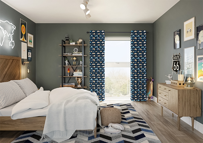 Roadtrip, Navy Blue - Made to Measure Curtains - Image 14